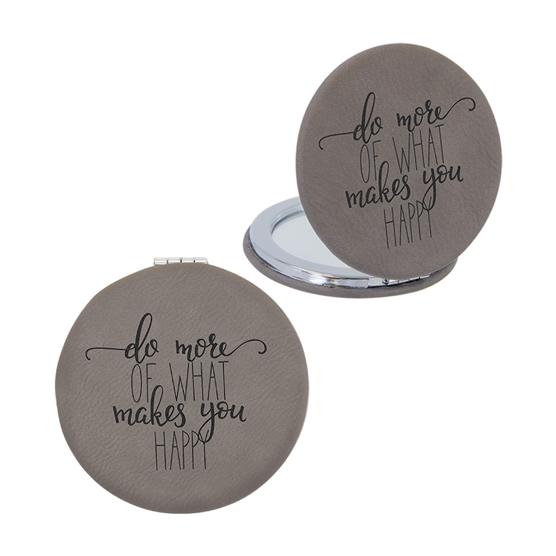 laserable leatherette Compact Mirror laserable leatherette Compact Mirror