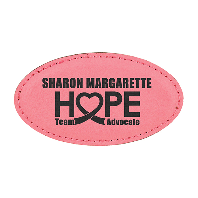 Leatherette Oval Names Badges