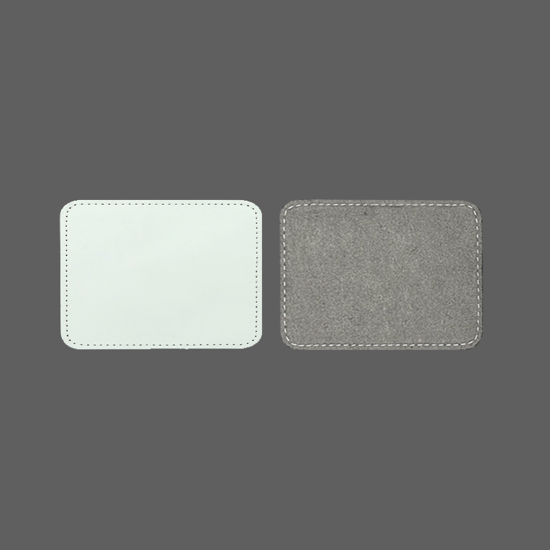3 1/2' x 2 1/2' Rectangle Sublimation Leatherette Patch na may Malagkit 3 1/2' x 2 1/2' Rectangle Sublimation Leatherette Patch na may Malagkit