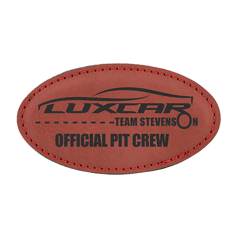 Leatherette Oval Names Badges