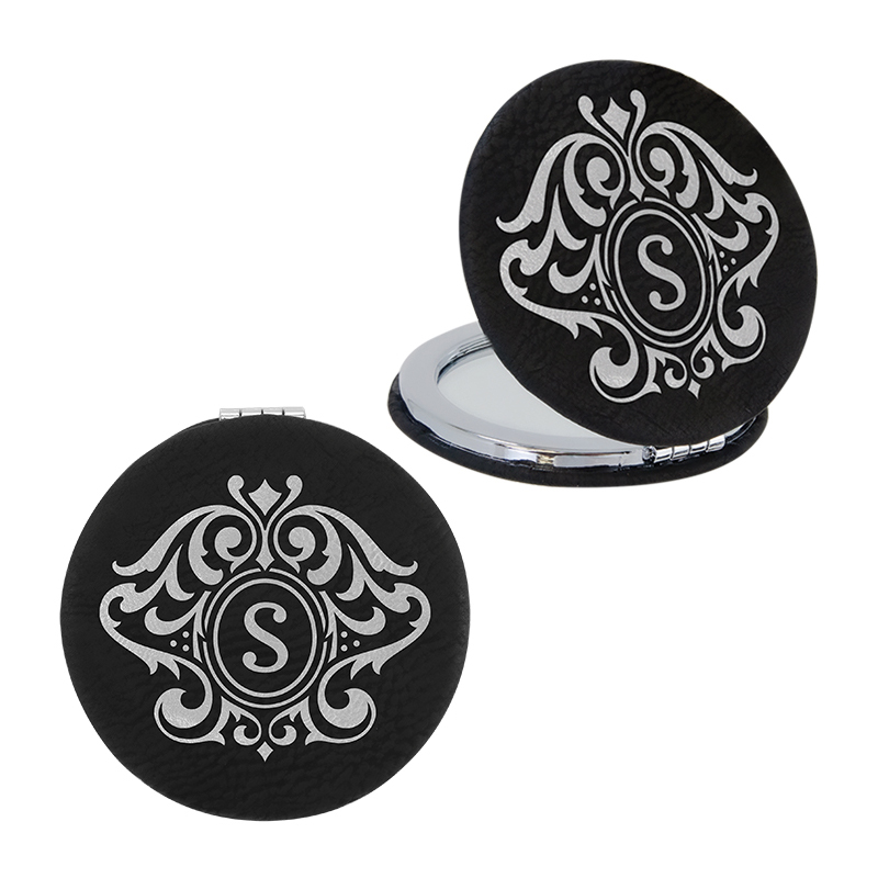 laserable leatherette Compact Mirror laserable leatherette Compact Mirror