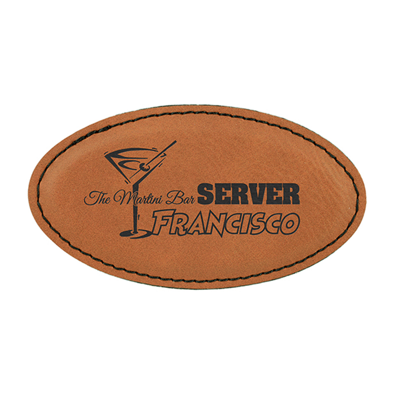 Laserable Leatherette Oval Badge Blank na may Magnet Laserable Leatherette Oval Badge Blank na may Magnet