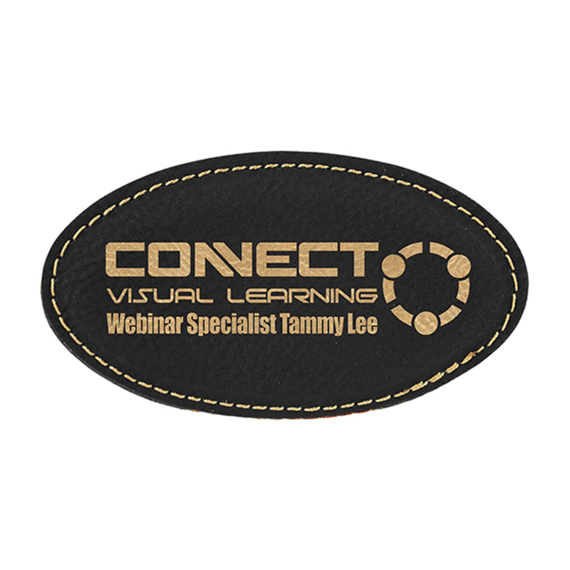 Laserable Leatherette Oval Badge Blank na may Magnet Laserable Leatherette Oval Badge Blank na may Magnet