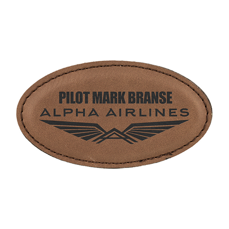 Leatherette Oval Names Badges