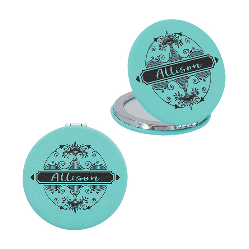 laserable leatherette Compact Mirror laserable leatherette Compact Mirror