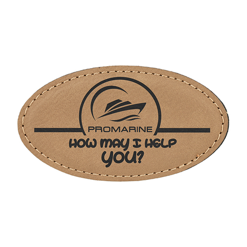 Leatherette Oval Names Badges