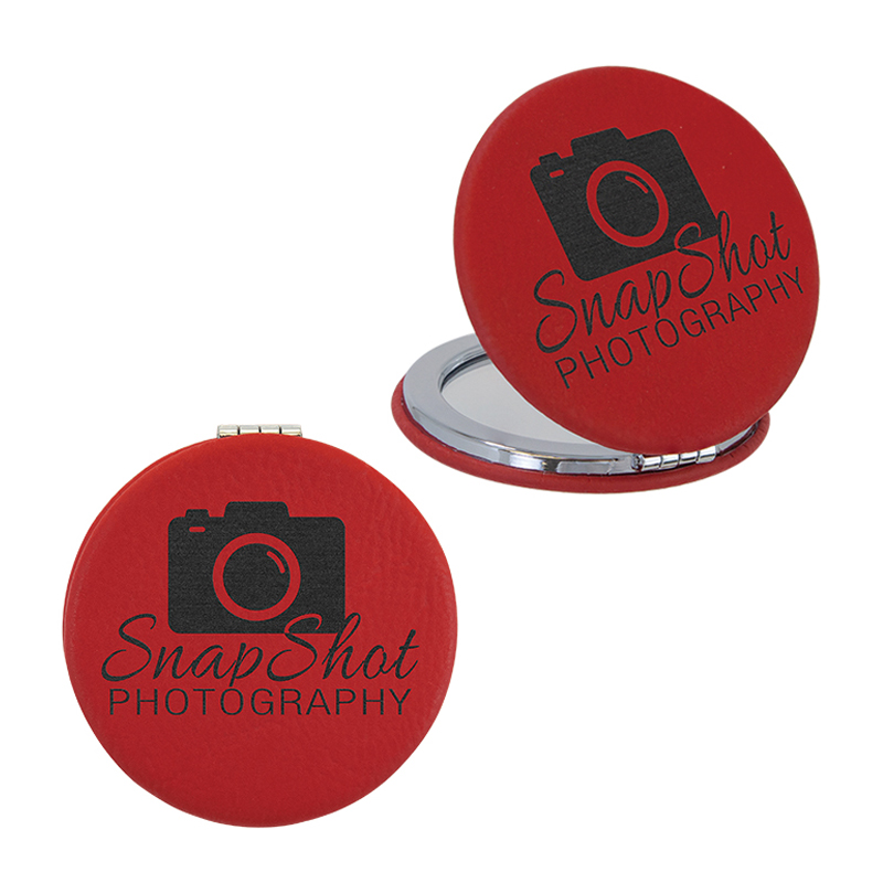 laserable leatherette Compact Mirror laserable leatherette Compact Mirror