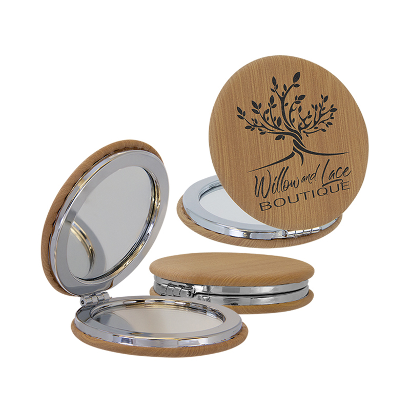 laserable leatherette Compact Mirror laserable leatherette Compact Mirror
