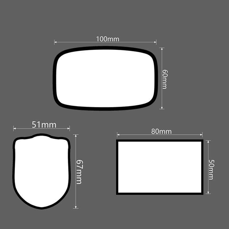 3' x 2' Rectangle Sublimation Leatherette Patch na may Malagkit