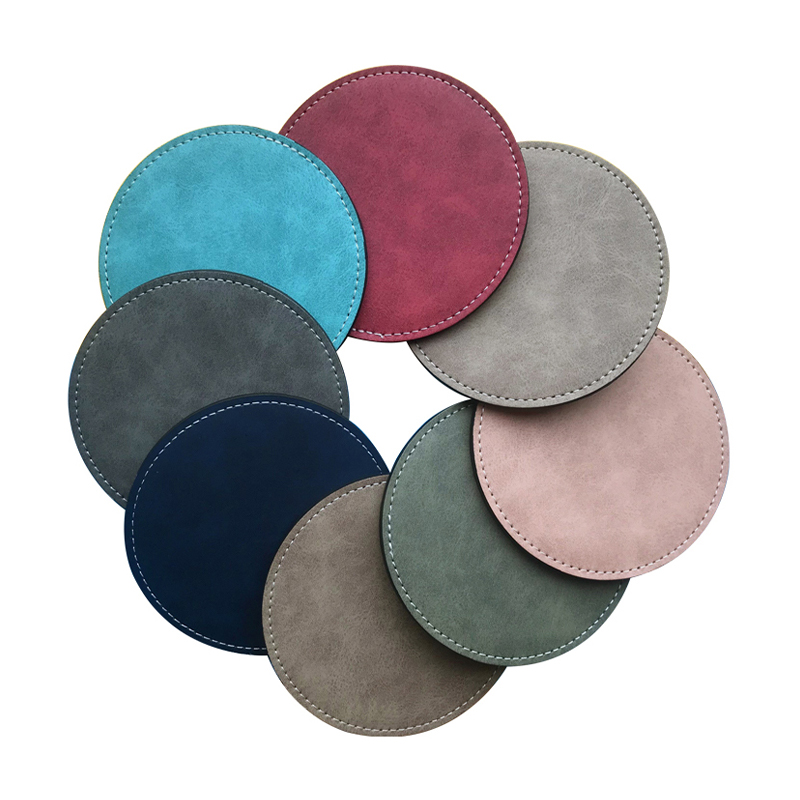 Sublimation PU Leather Mug Coaster -Bilog