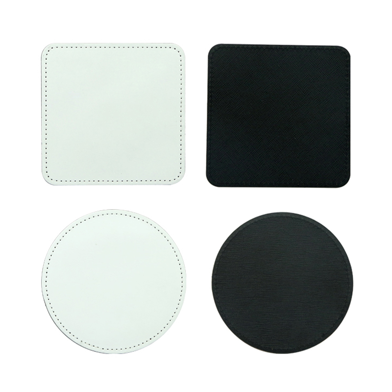 Sublimation PU Leather Mug Coaster -Bilog
