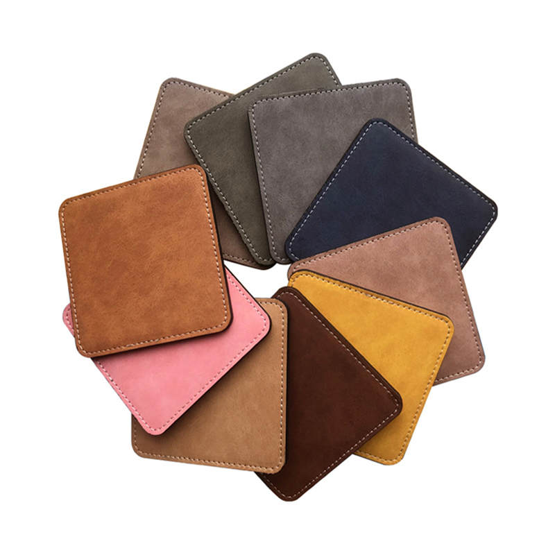 Sublimation PU Leather Mug Coaster -Square