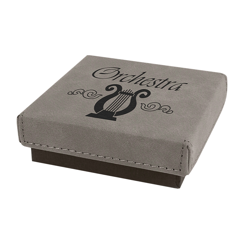 11 3/4' x 7 3/4' Gift Box na may Laserable Leatherette na Takip