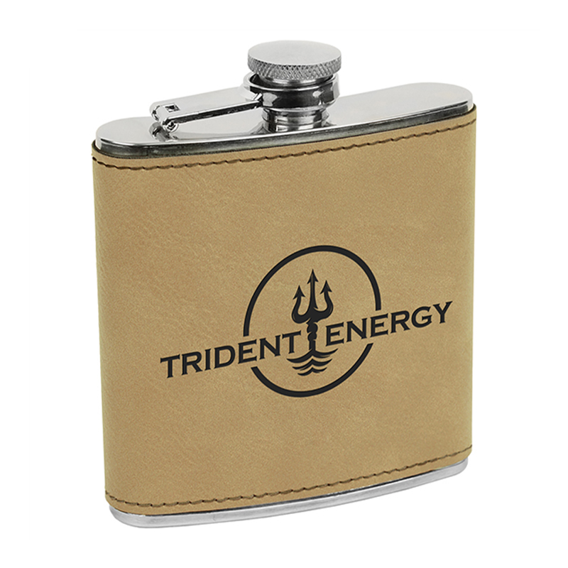Laserable Leatherette Flasks