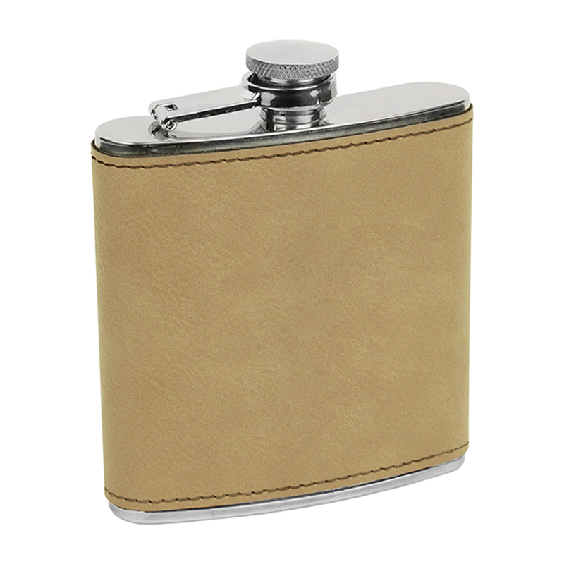 Laserable Leatherette Flasks