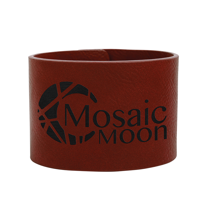9 1/2' x 1' Laserable Leatherette Cuff Bracelet
