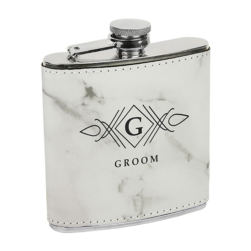 Laserable Leatherette Flasks