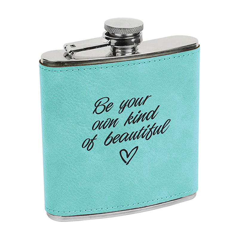 Laserable Leatherette Flasks