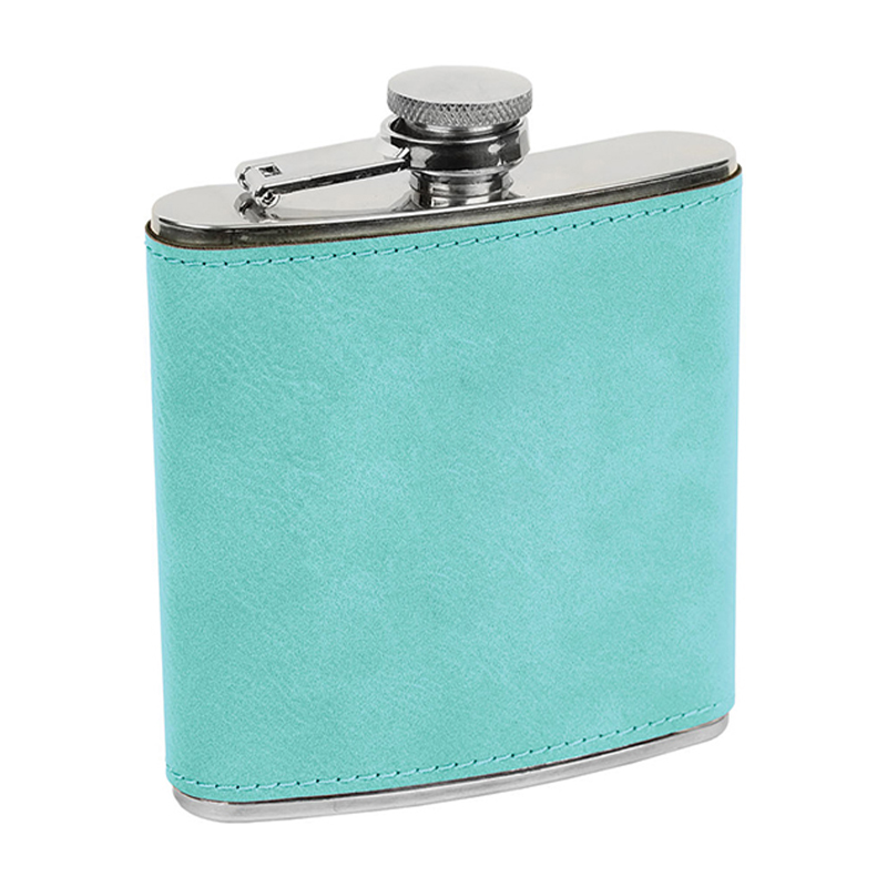Laserable Leatherette Flasks