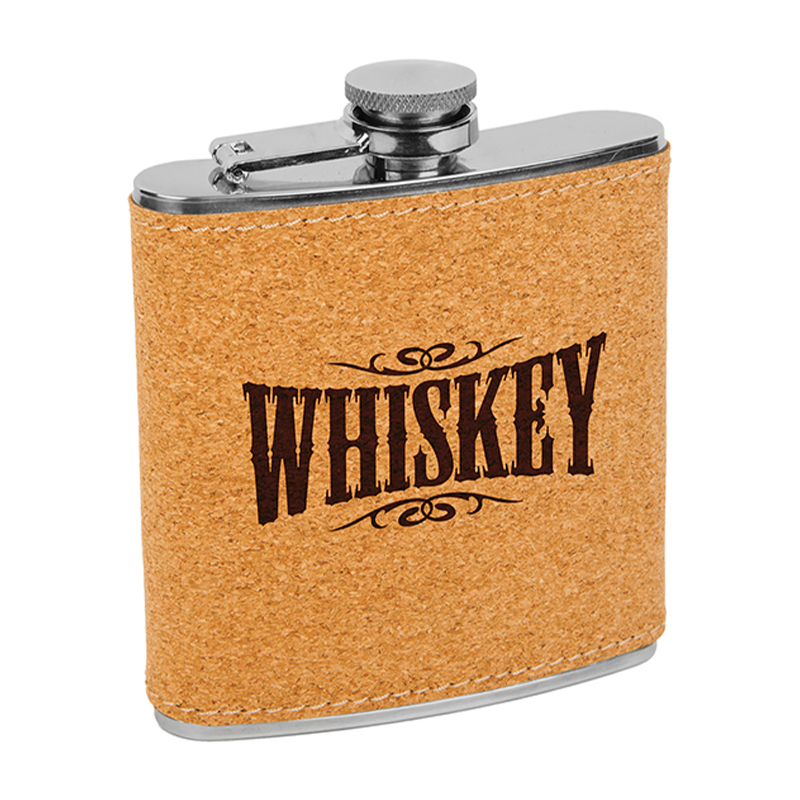 Laserable Leatherette Flasks