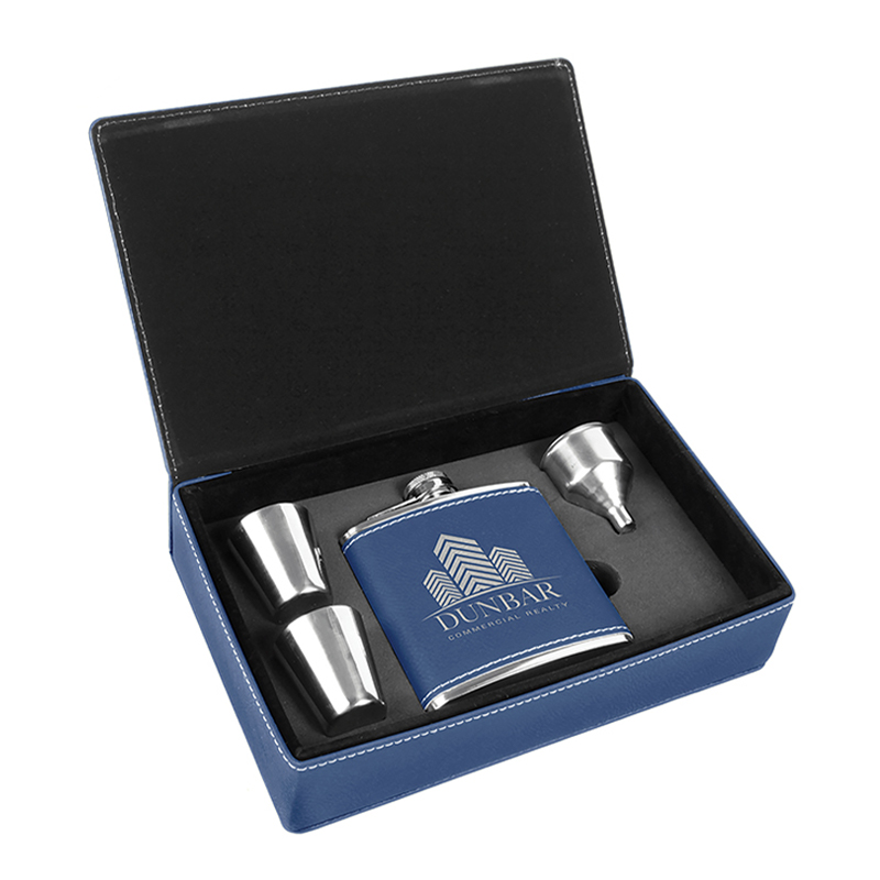 Leatherette Flask Sets