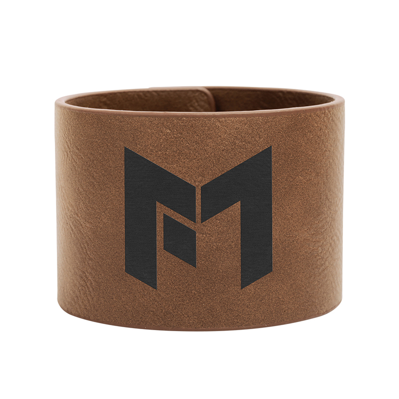 9 1/2' x 1' Laserable Leatherette Cuff Bracelet