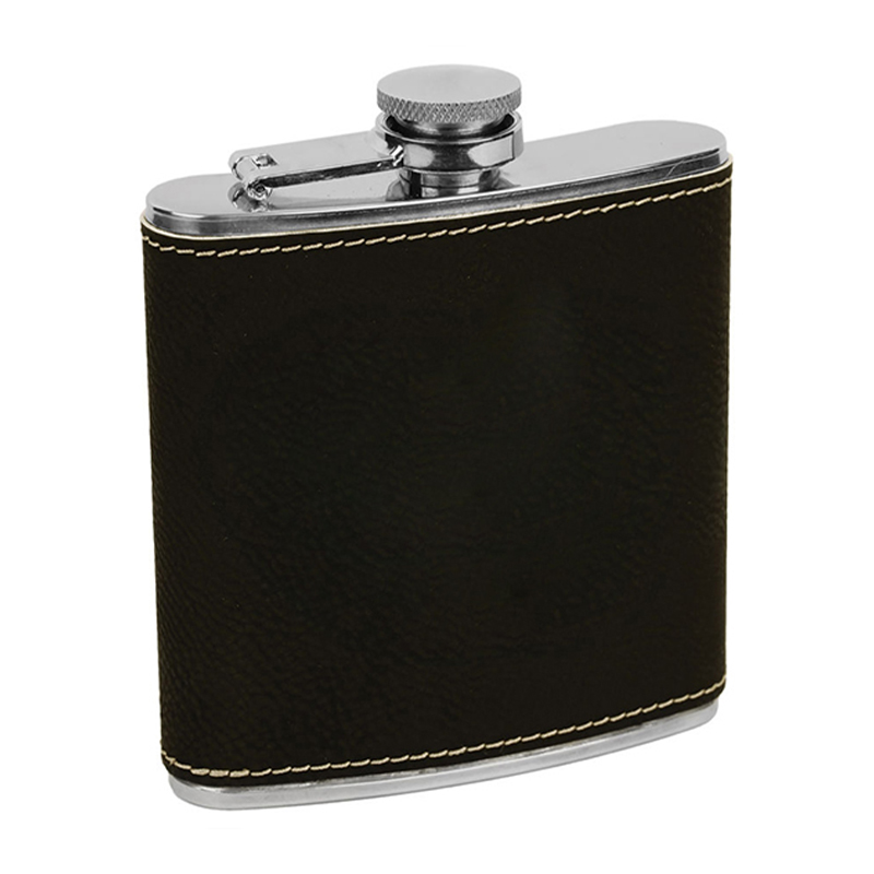 Laserable Leatherette Flasks