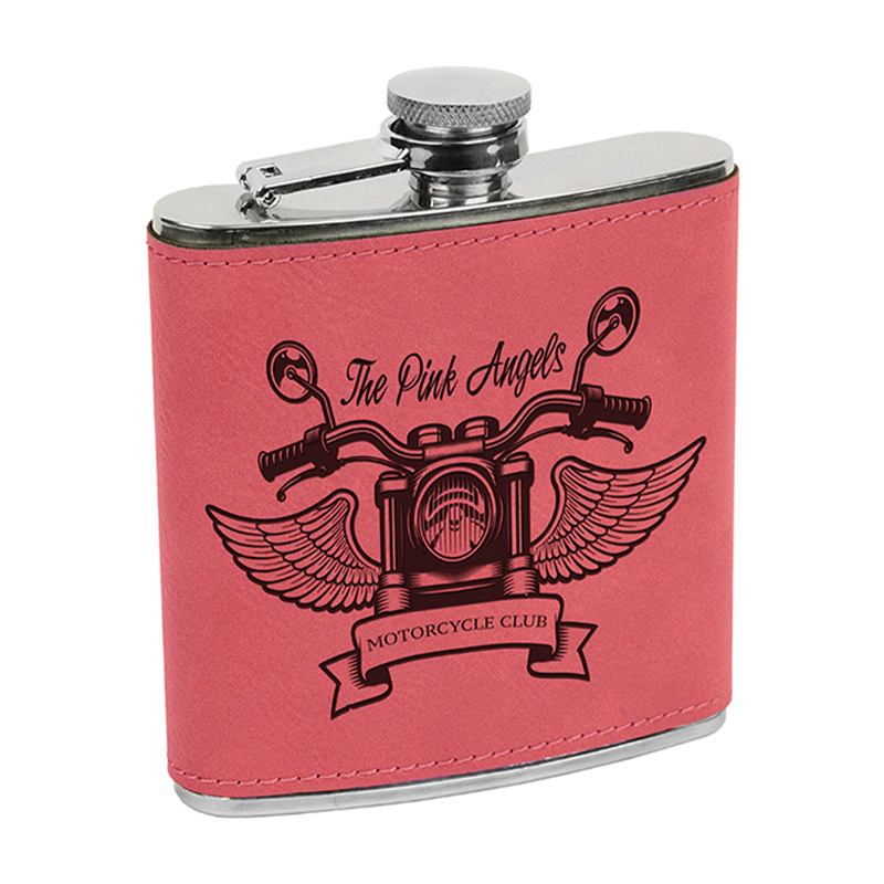 Laserable Leatherette Flasks