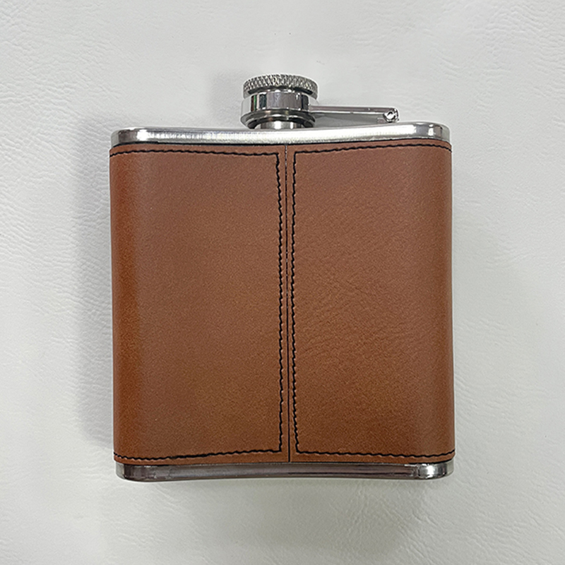 Laserable Leatherette Flasks