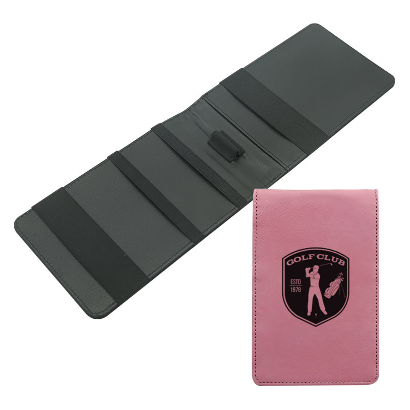 Laserable Leatherette Golf Scorecard Holder