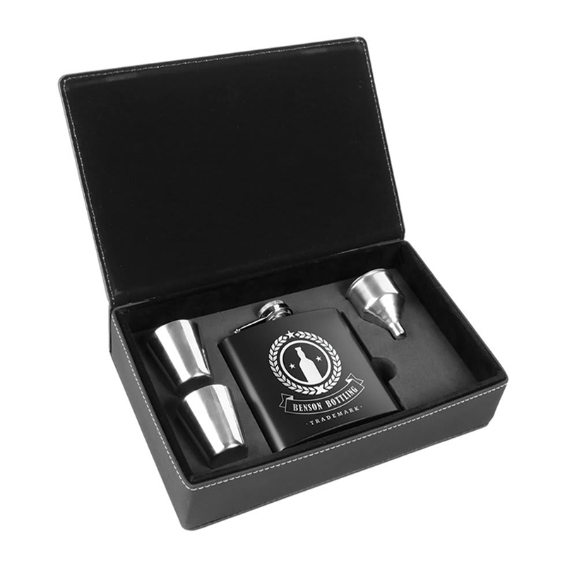 Leatherette Flask Sets