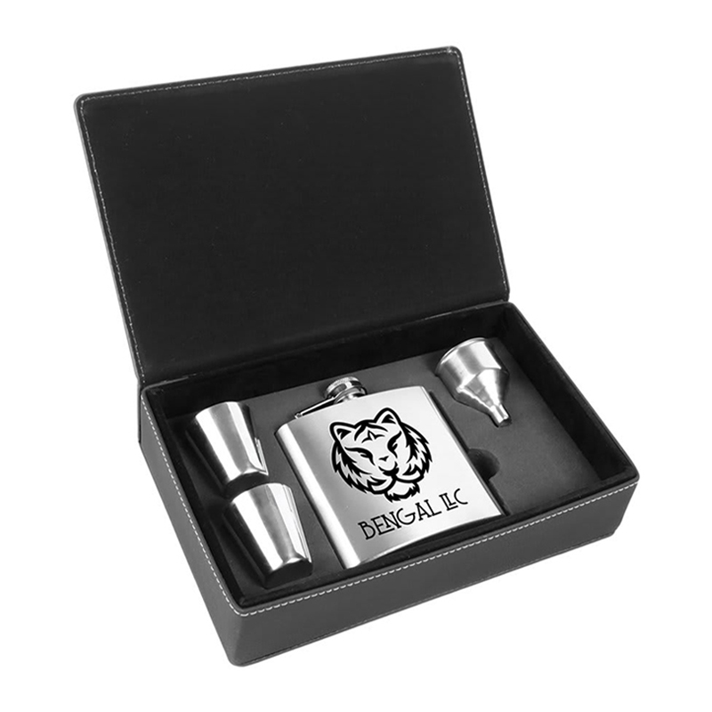 Leatherette Flask Sets