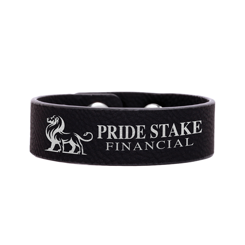 9 1/2' x 2' Laserable Leatherette Cuff Bracelet