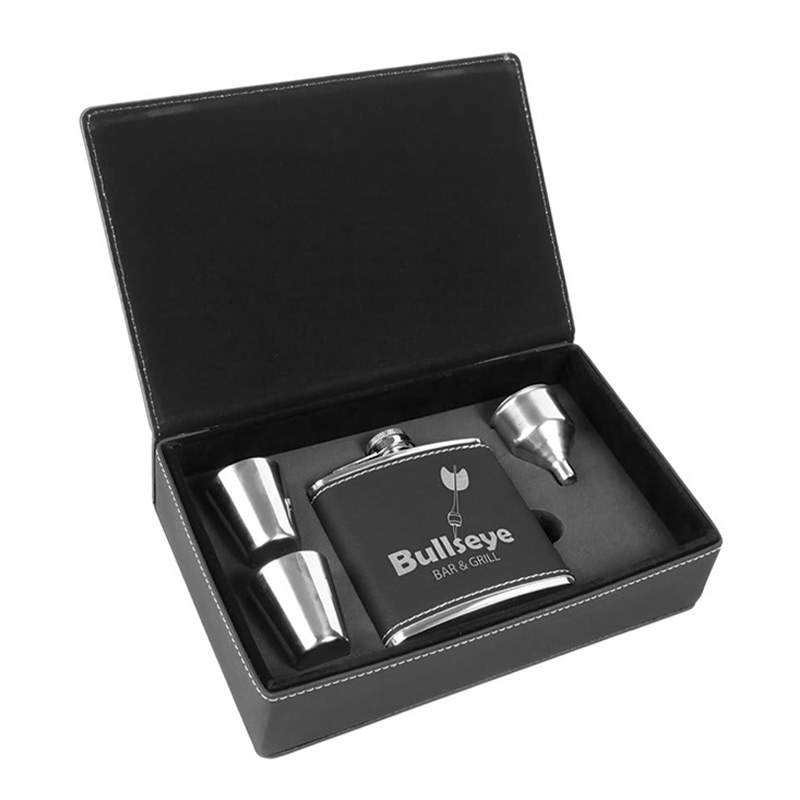 Leatherette Flask Sets