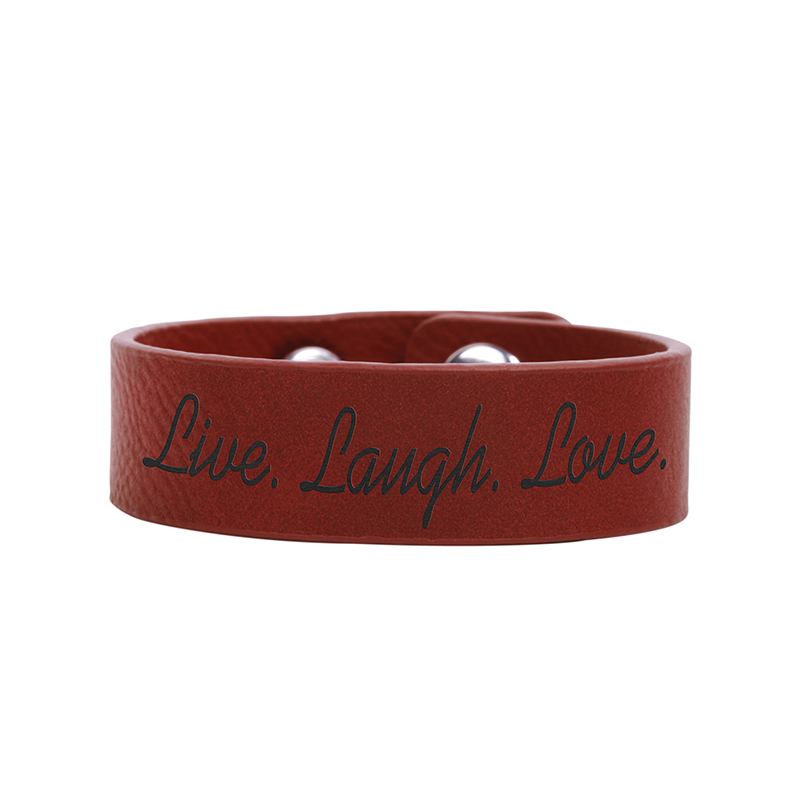 9 1/2' x 2' Laserable Leatherette Cuff Bracelet