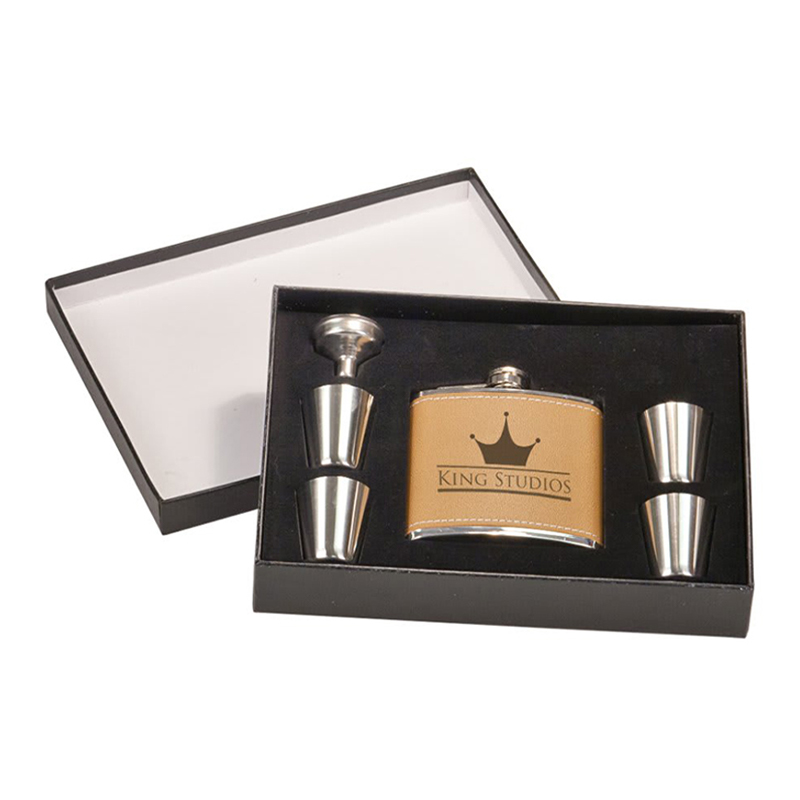 Leatherette Flask Sets
