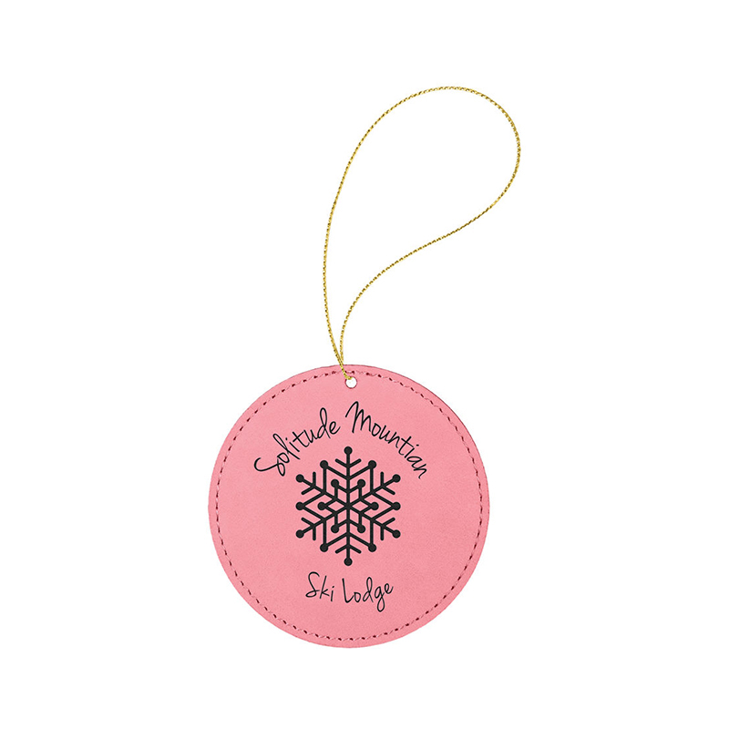Laserable Leatherette Round Ornament Laserable Leatherette Round Ornament