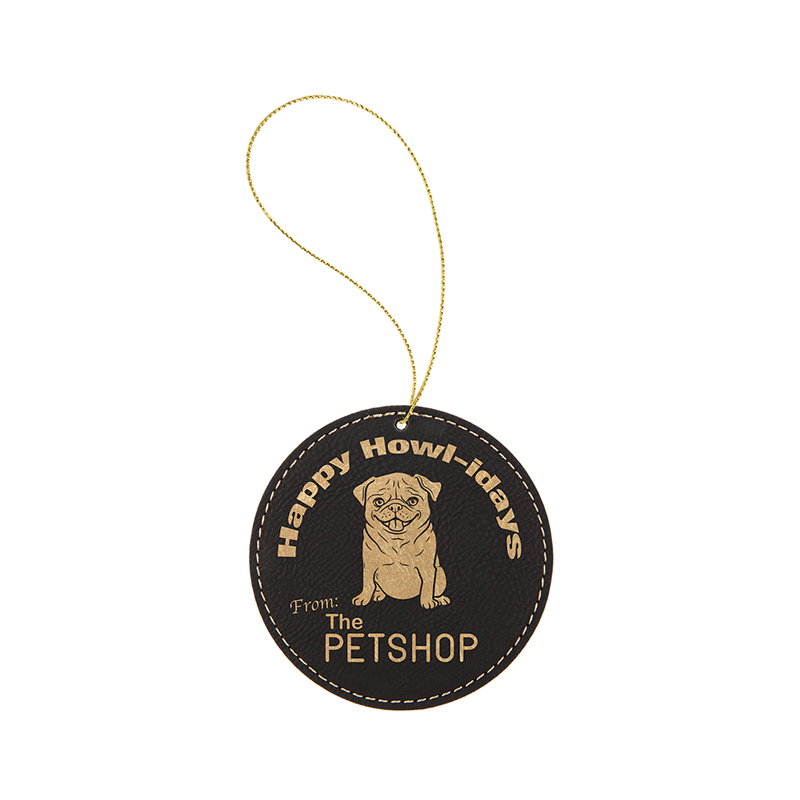 Laserable Leatherette Round Ornament Laserable Leatherette Round Ornament