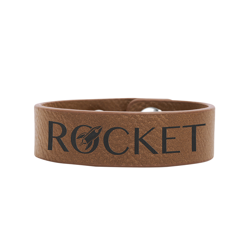8 1/2' x 3/4' Laserable Leatherette Cuff Bracelet