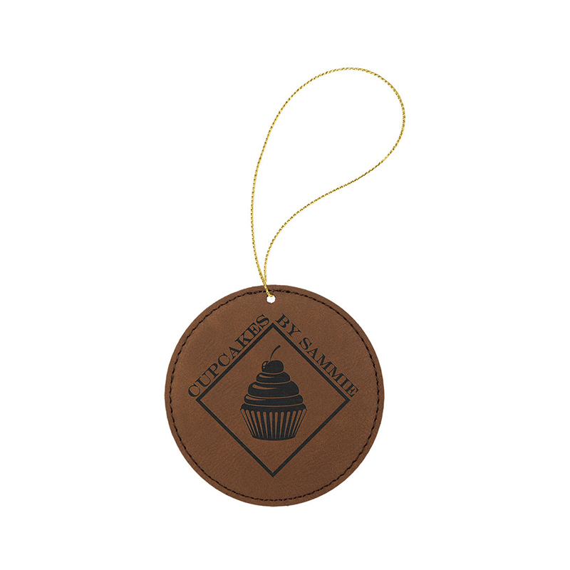 Laserable Leatherette Round Ornament Laserable Leatherette Round Ornament