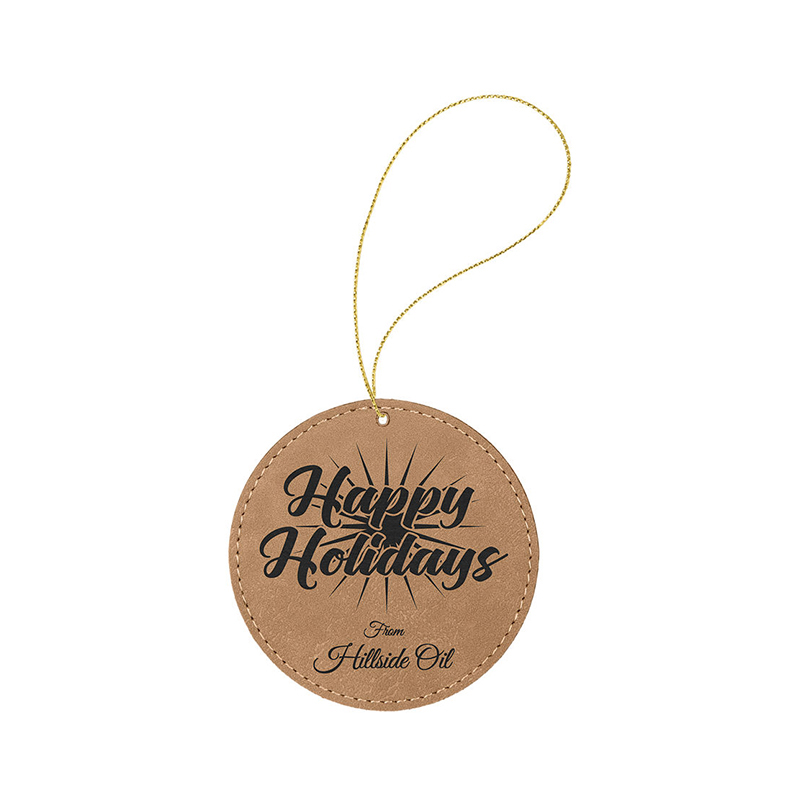 Laserable Leatherette Round Ornament Laserable Leatherette Round Ornament