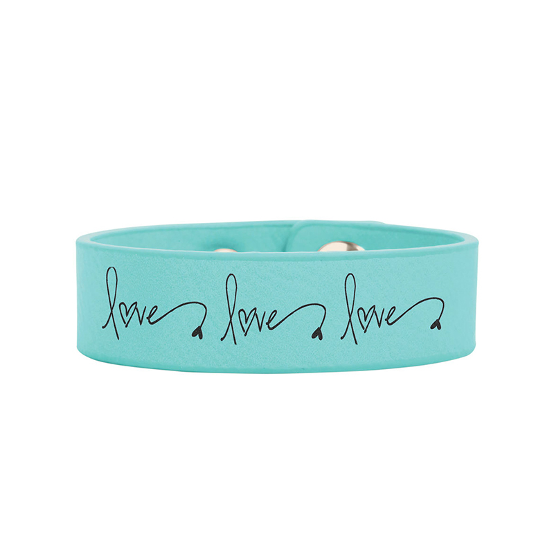 9 1/2' x 1' Laserable Leatherette Cuff Bracelet