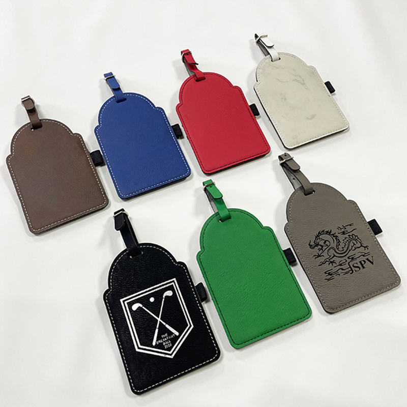 Laserable Leatherette Golf Bag Tag na may Tees