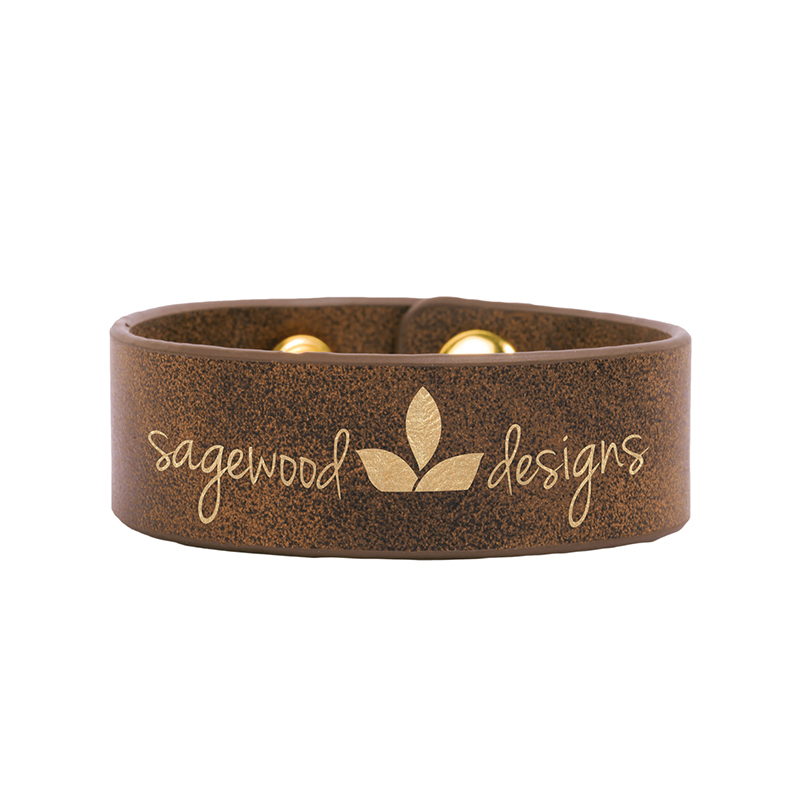 9 1/2' x 2' Laserable Leatherette Cuff Bracelet