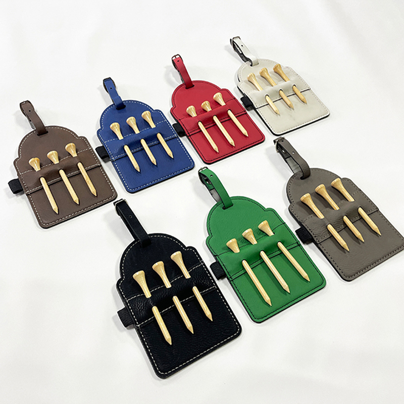 Laserable Leatherette Golf Bag Tag na may Tees