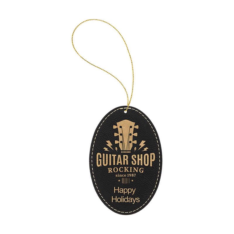 Laserable Leatherette Oval Ornament Laserable Leatherette Oval Ornament