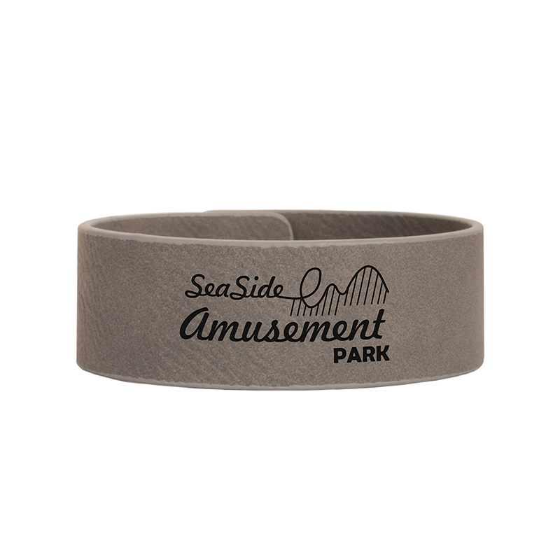 8 1/2' x 3/4' Laserable Leatherette Cuff Bracelet