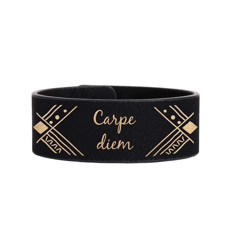 8 1/2' x 3/4' Laserable Leatherette Cuff Bracelet