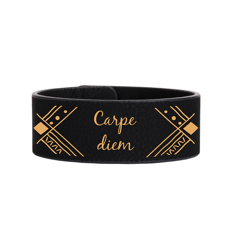 9 1/2' x 1' Laserable Leatherette Cuff Bracelet