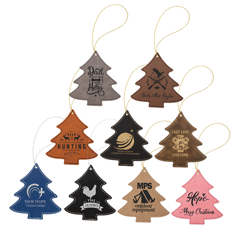 Laserable Leatherette Tree Ornament Laserable Leatherette Tree Ornament